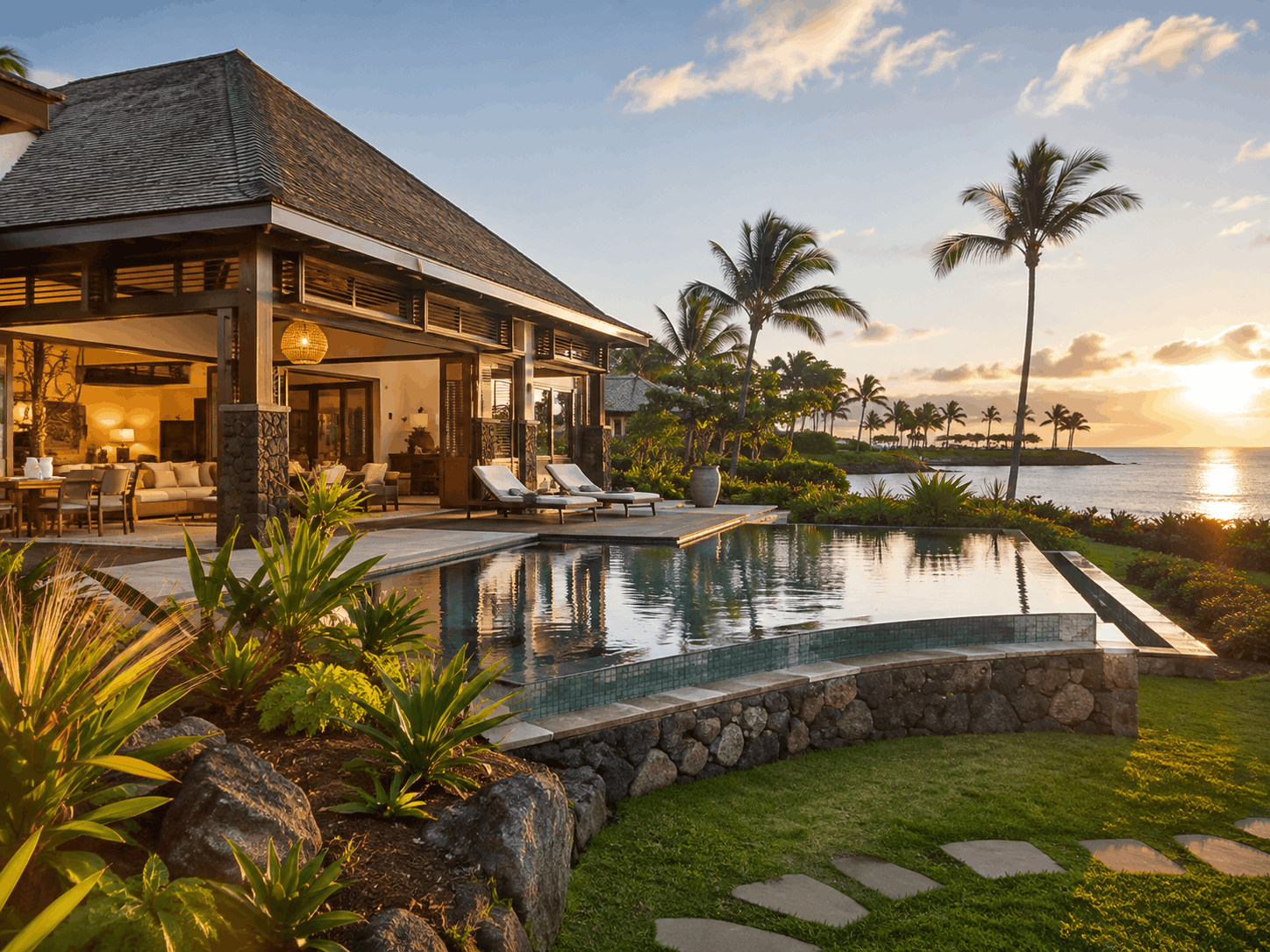 Modern property interior in Mauritius